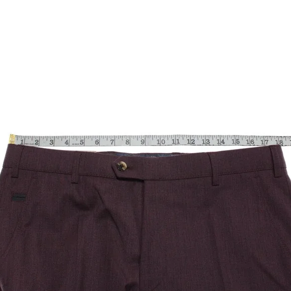 Meyer NWT Dress Pants Size 102 (US 36) Bonn in Purple Polyester & Wool